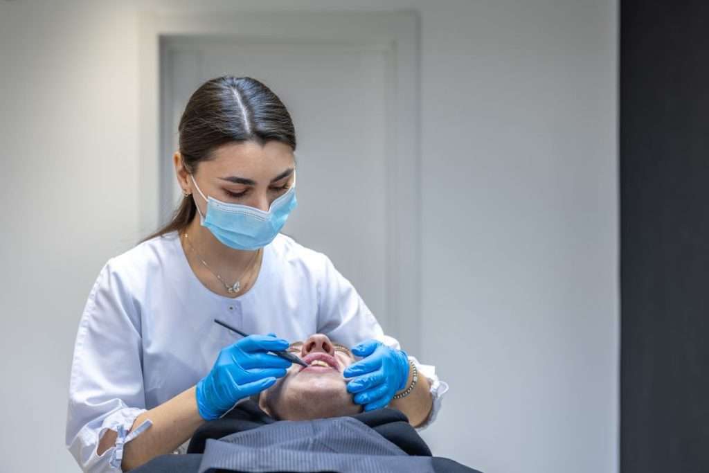Fluoride treatment for a young male patient in Mississauga at Mississauga Smiles Dentistry