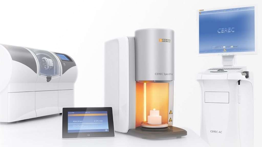 CEREC MC XL, SpeedFire, and AC units for dental restorations
